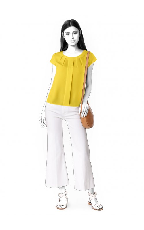4664 · Блуза со складкой спереди — Фото